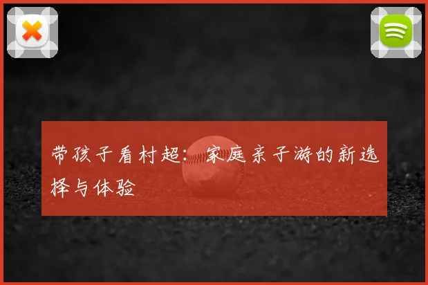 带孩子看村超:家庭亲子游的新选择与体验